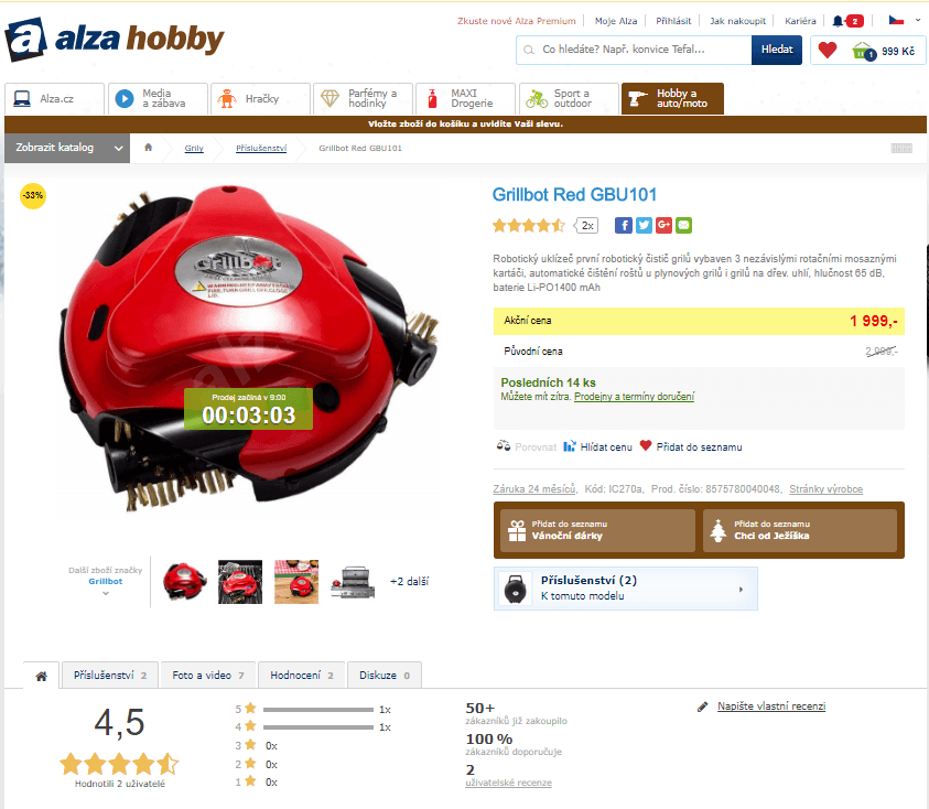 Robotický čistič grilů Grillbot 