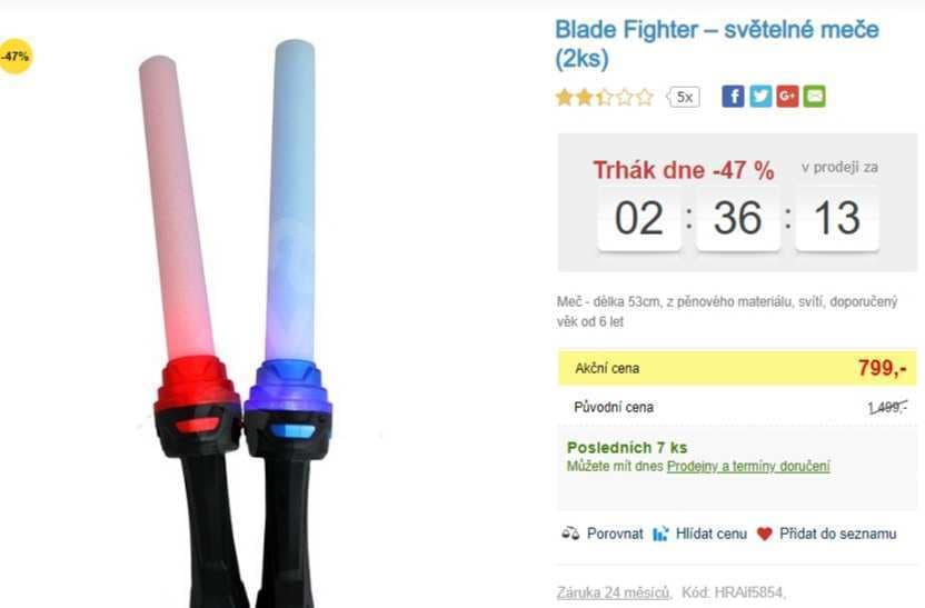 Blade Fighter – světelné meče (2ks)