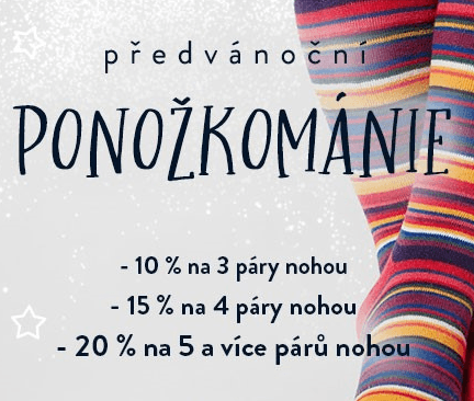 Sleva 20% na ponožky + doprava zdarma