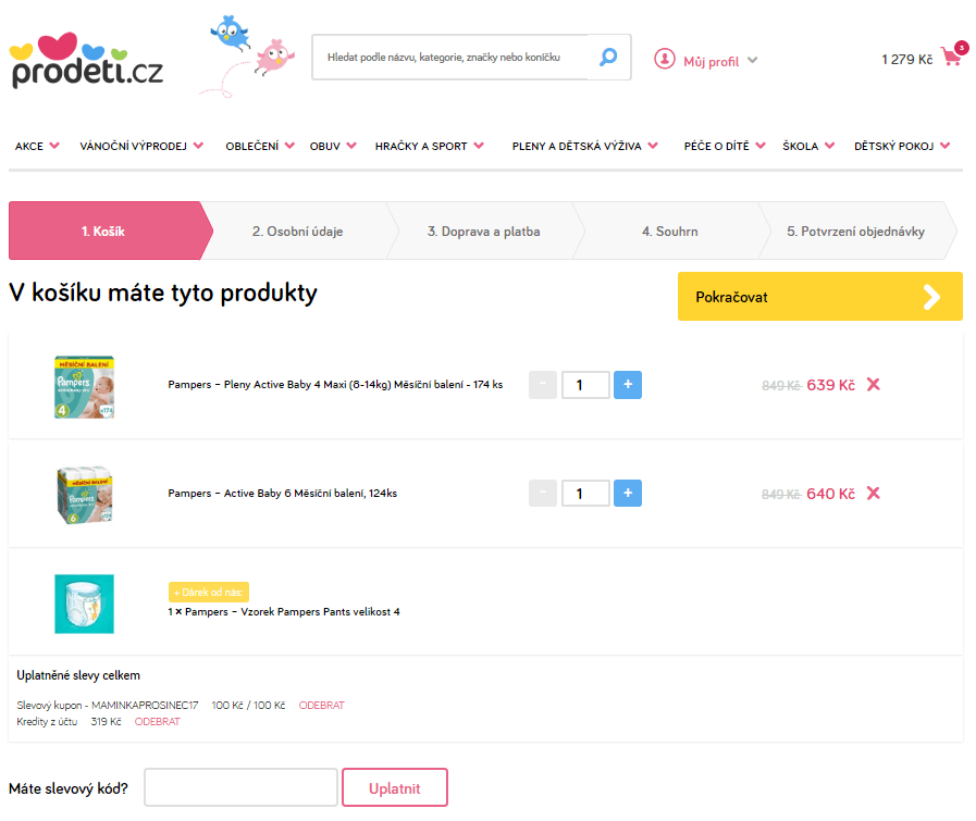 Pampers Active Baby měsíční balení