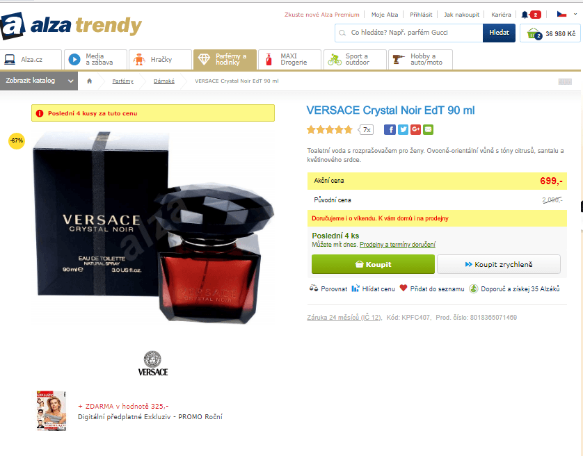 VERSACE Crystal Noir EdT 90 ml