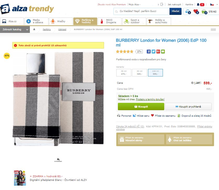 BURBERRY London for Women EdP 100 ml