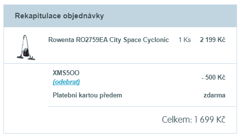 Bezsáčkový vysavač Rowenta, cyklón