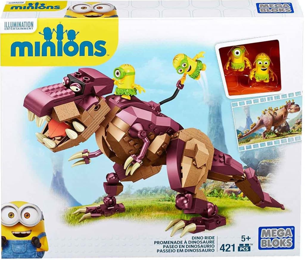 Mega Bloks Mimoni Jízda na dinosaurovi 