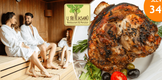 Privátní wellness s večeří a 2 litry Plzně