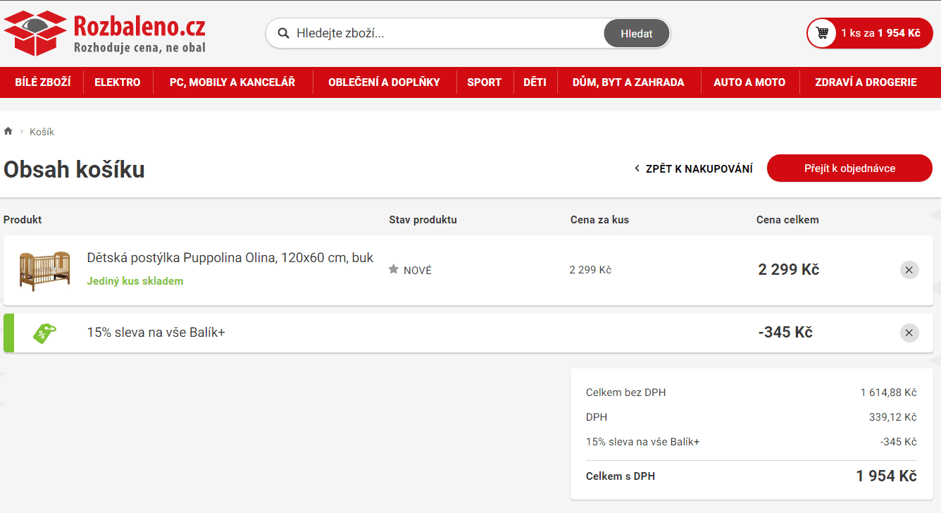 Dětská postýlka Puppolina Olina, 120x60 cm, buk