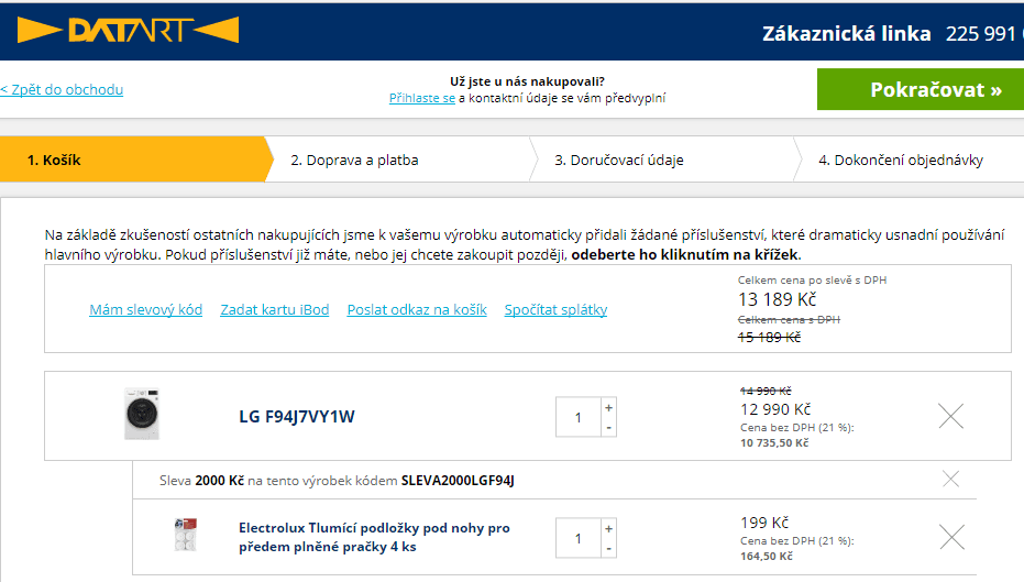 Pračka LG, 9kg, 1400 ot., A+++