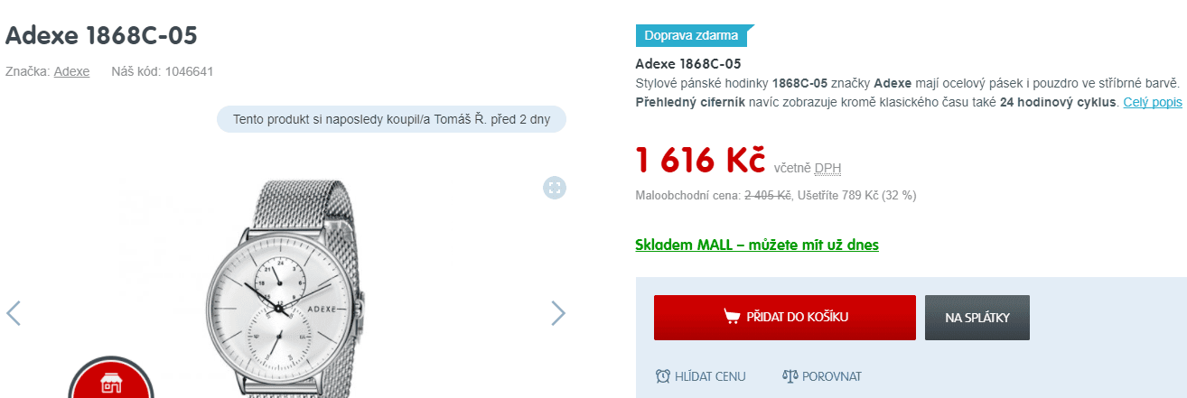 Pánské hodinky Adexe