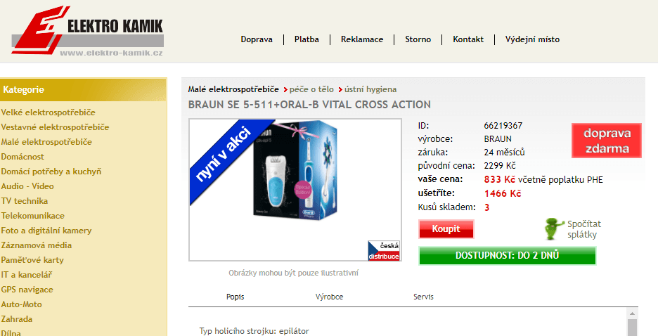 Epilátor Braun Silk-epil 5 + el. kartáček Oral B