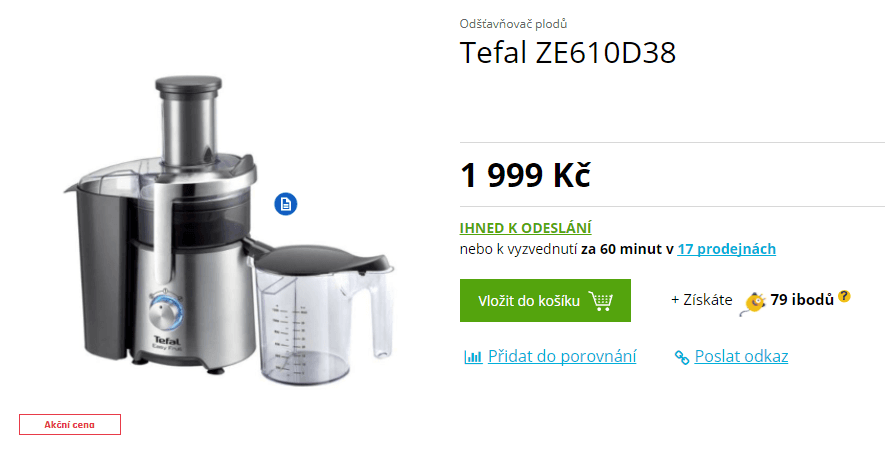 Odšťavňovač Tefal 