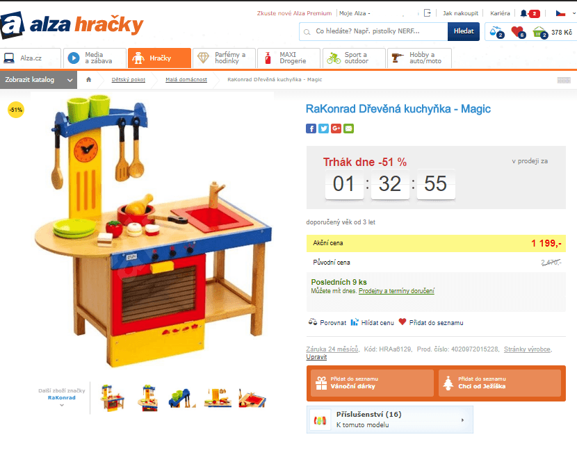 Dětská dřevěná kuchyňka - Magic