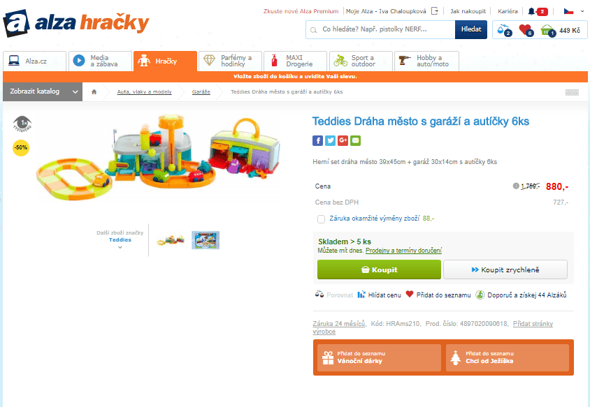 Teddies Dráha město s garáží a autíčky 6ks