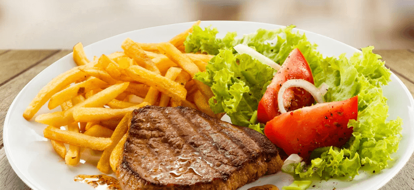 Steak, přílohy i omáčky dle vaší chuti pro 2