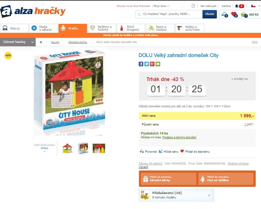 Dětský domeček City, 104×104×132cm