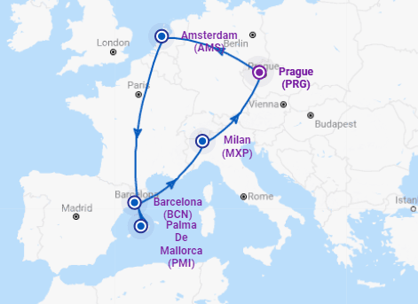 Trip: 3 města se zastávkou na Mallorce za 3 132 Kč