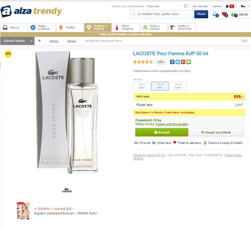 LACOSTE Pour Femme EdP 50 ml