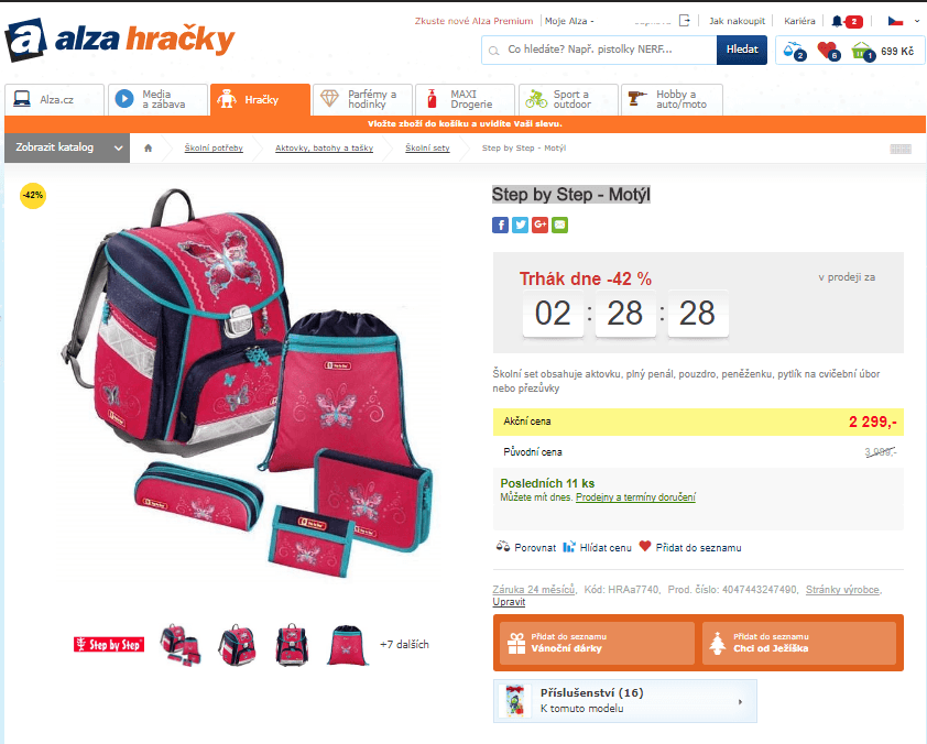 Školní set Step by Step - Motýl