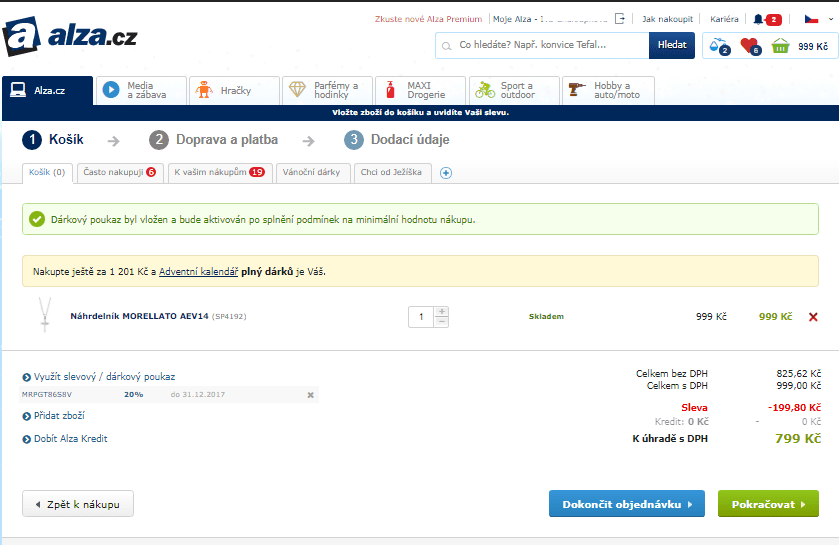 Náhrdelník Morellato, kříž zdobený krystaly