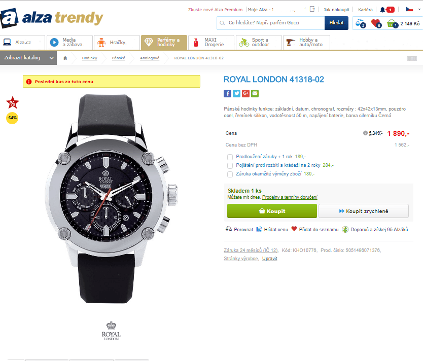 Pánské hodinky Royal London 41318-02