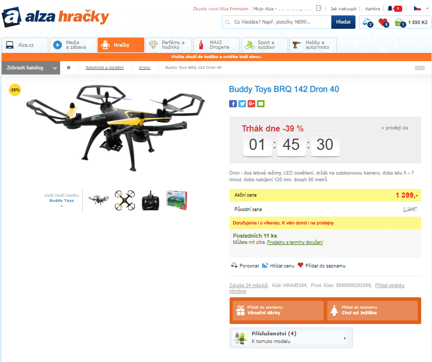 Buddy Toys BRQ 142 Dron 40
