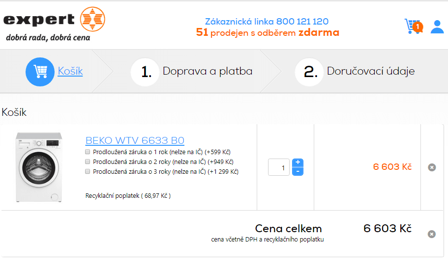 Pračka Beko, A+++, 6 kg, 1200 ot/min