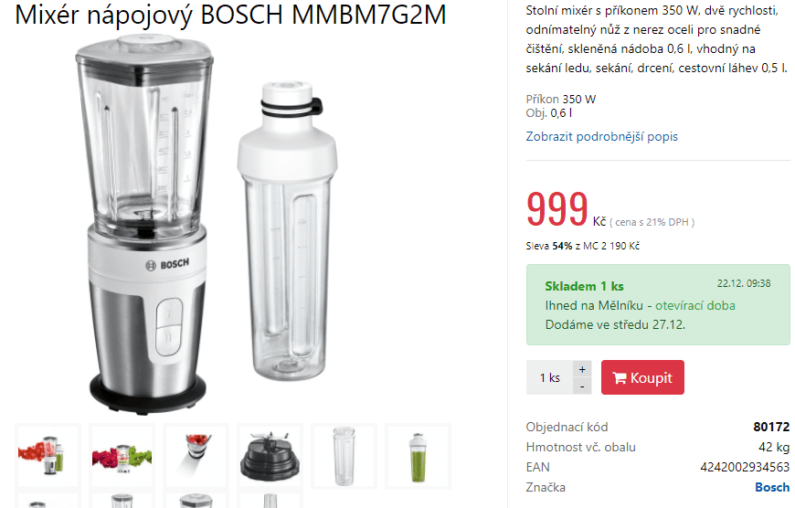 Stolní mixér Bosch
