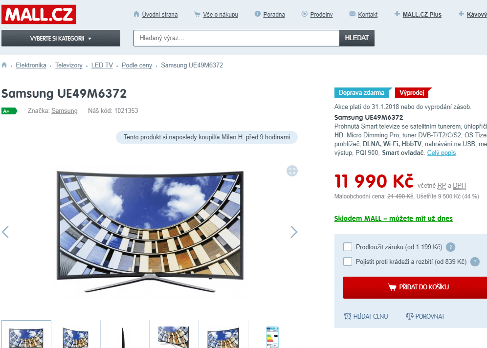 Full HD, Curv, Smart, 123cm Samsung