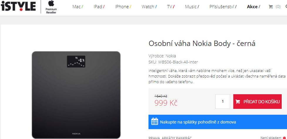 Chytrá osobní váha Nokia Body