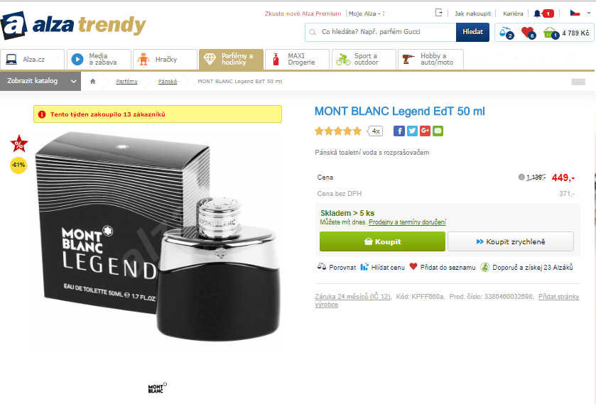 MONT BLANC Legend EdT 50 ml