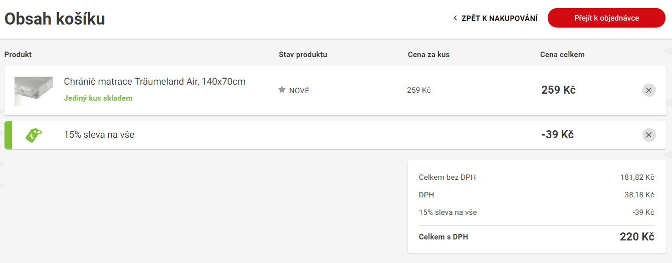 Chránič matrace Träumeland Air, 140x70cm