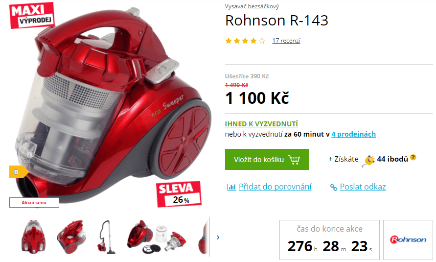 Bezsáčkový vysavač ROHNSON