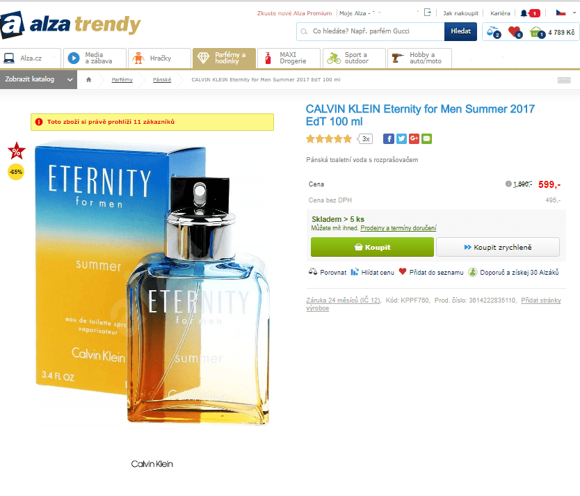 CALVIN KLEIN Eternity for Men EdT 100 ml