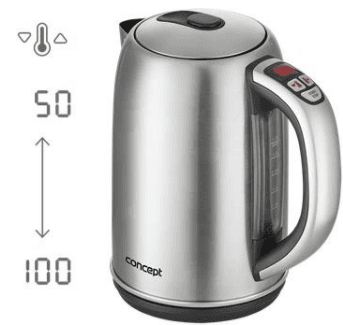 Konvice s termoregulací nerez 1,7 l Concept