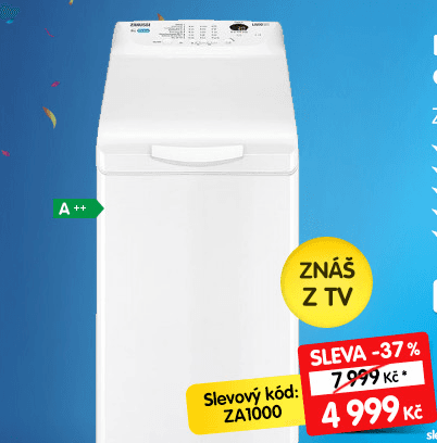 Pračka Zanussi, 6kg, 1000 ot., A++