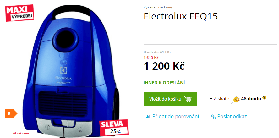 Vysavač Electrolux EEQ 15