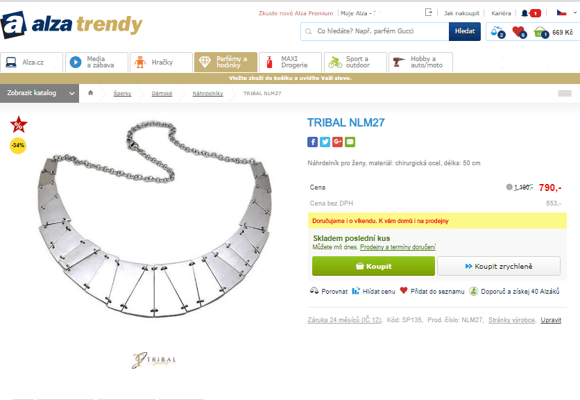 Dámský náhrdelník Tribal, chirurg. ocel