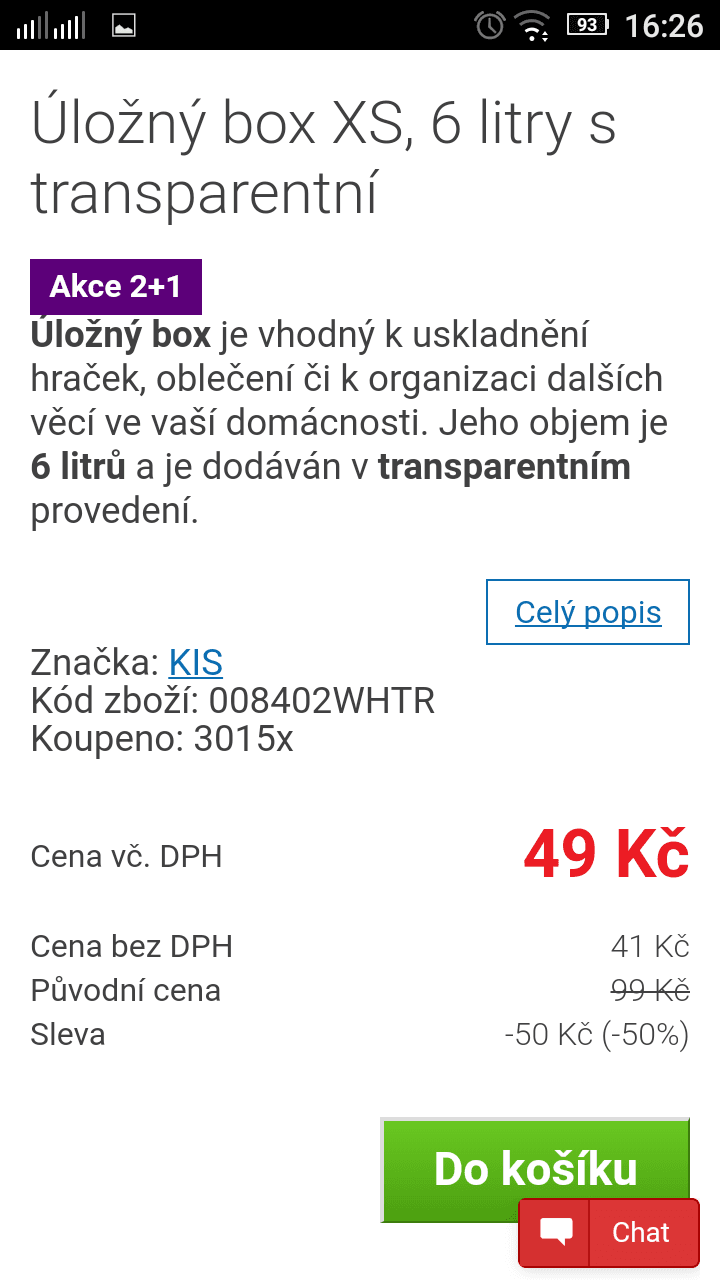 Úložný box XS, 6 litry s transparentní