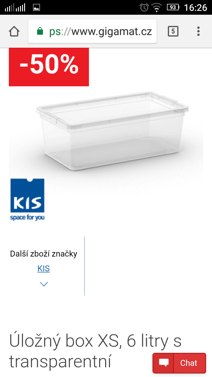 Úložný box XS, 6 litry s transparentní