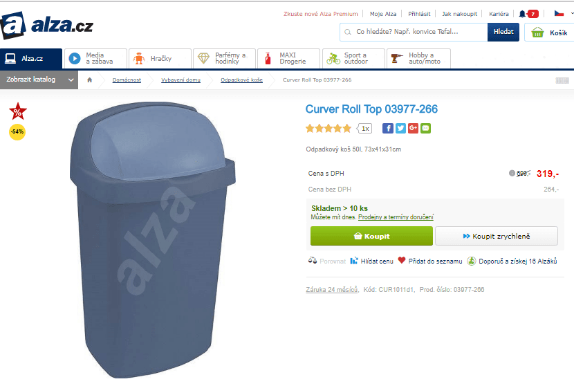 Odpadkový koš Curver, 50 l
