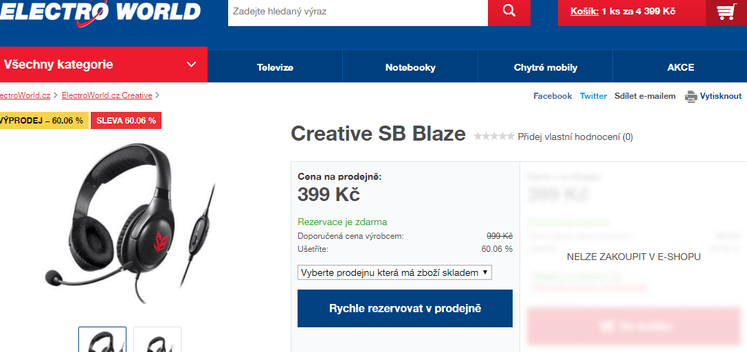 Sluchátka Creative Sound Blaster Blaze