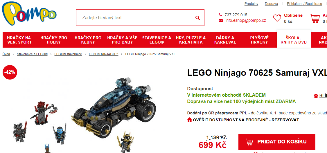 Lego Ninjago Samuraj, 428 dílů