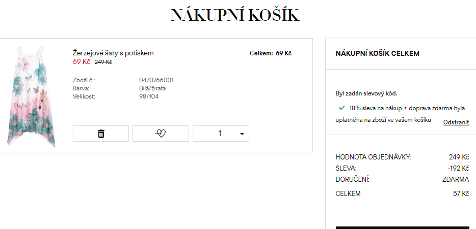 H&M - sleva 18% + doprava zdarma