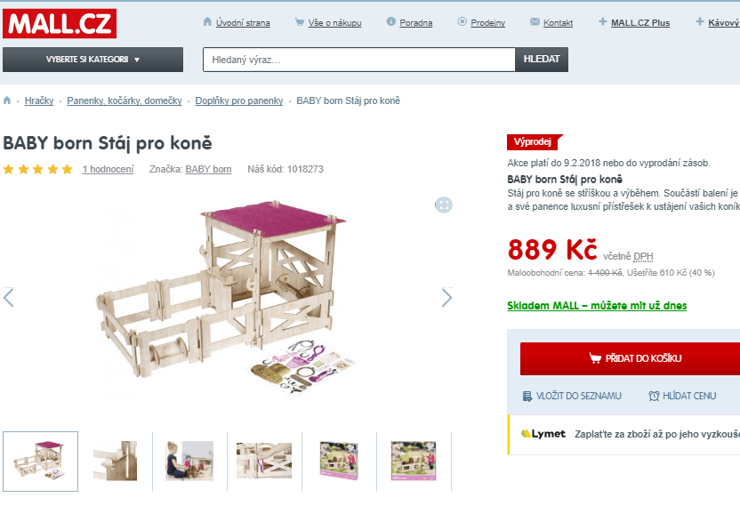 Stáj pro koně Baby Born 