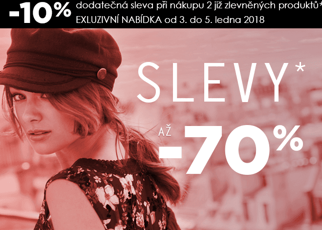 Slevy až 70% + extra sleva 10%