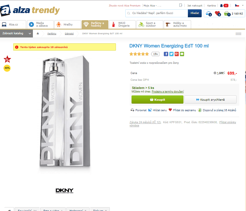 DKNY Women Energizing EdT 100 ml