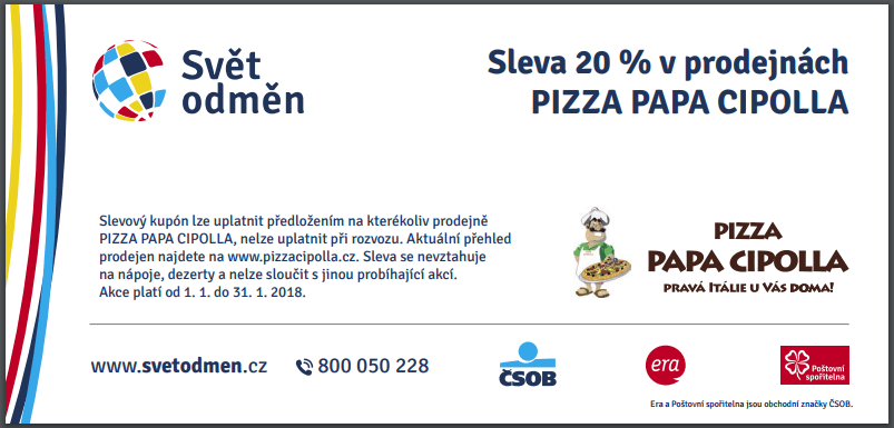 Pizza Papa Cipolla - sleva 20% na pizzu