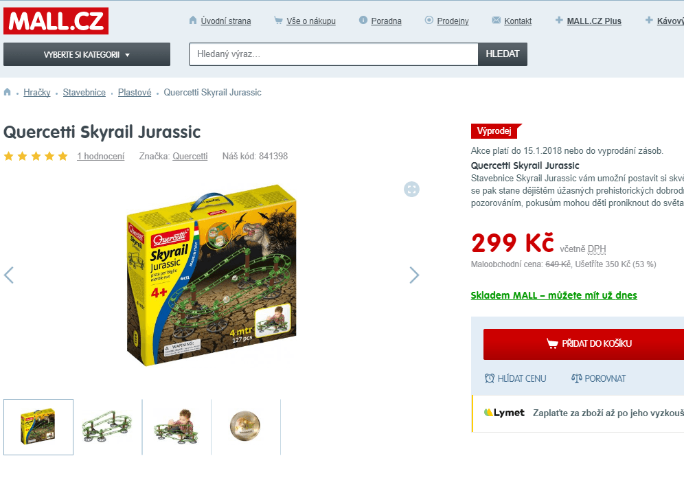 Stavebnice Quercetti Skyrail Jurassic