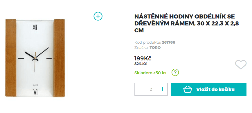 Nástěnné hodiny s dřevěným rámem