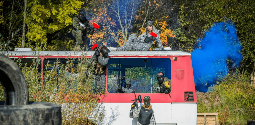 Outdoor paintball s ojedinělou scenérií