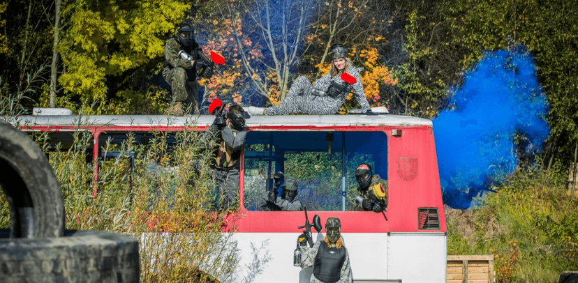 Outdoor paintball s ojedinělou scenérií